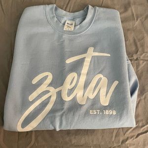 Zeta Tau Alpha (ZTA) Sorority Cursive Letter Sweatshirt